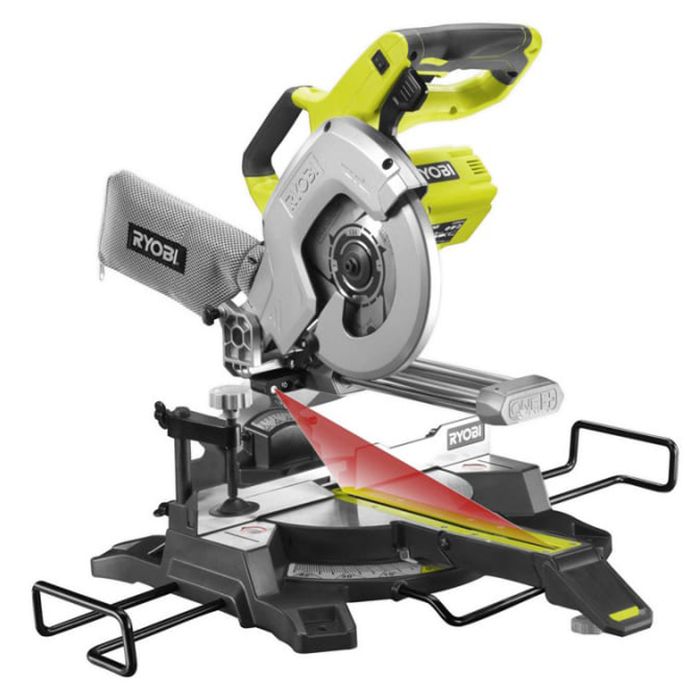 Пила торцювальна акумуляторна Ryobi ONE+ R18MS216-0 18В диск 216мм лазер 14.4кг без АКБ та ЗП