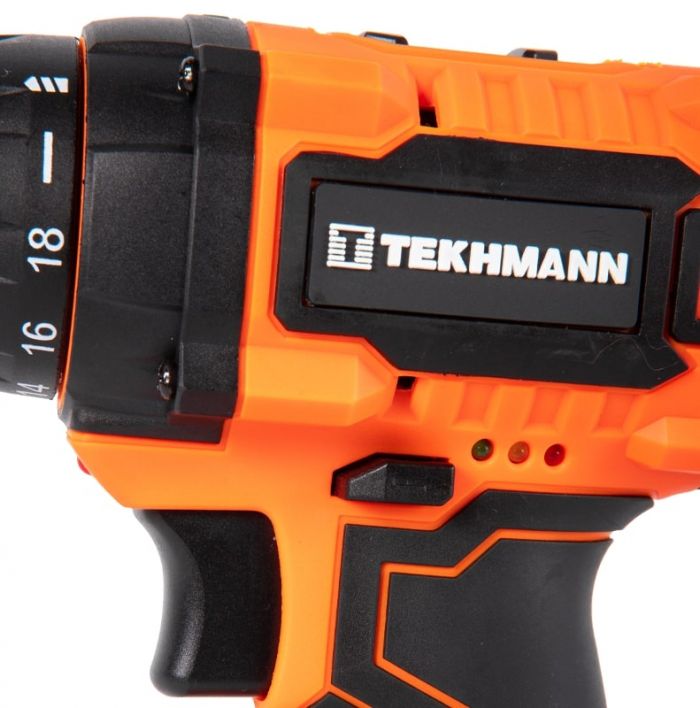 Шурупокрут-дриль акумуляторний Tekhmann TCD-18 LIW 18В 2х2А·год 28Нм 0-350·1300об/хв 1.3кг кейс