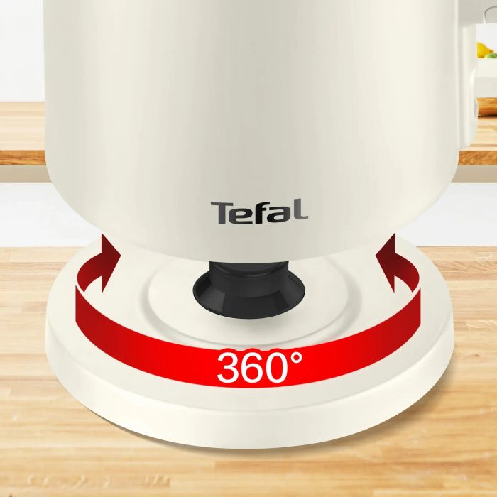 Електрочайник Tefal Thermo Protect, 1.5л, пластик, нержавіюча сталь, світло-бежевий