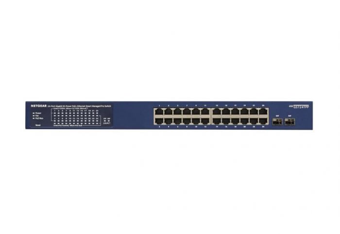 Комутатор NETGEAR GS724TPP 24xGE PoE, 2xSFP, 380Вт, Керований L2