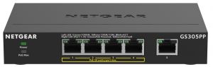 Комутатор NETGEAR GS305PP 5xGE (4xPoE), 83Вт, Некерований