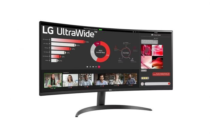 Монітор LG 34" 34WR50QC-B 2xHDMI, DP, Audio, VA, 3440x1440, 21:9, 100Hz, sRGB 99%, CURVED, FreeSync, HDR10