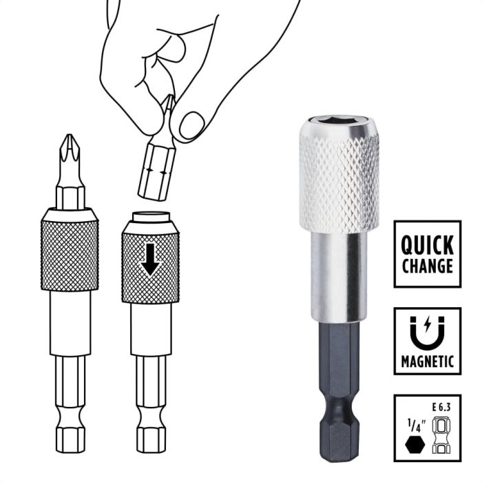 Біти Einhell, набір 42шт, HEX, PH, PZ, Torx, 50мм, кейс