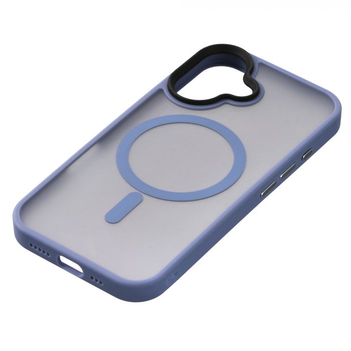 Чохол 2Е Basic для  iPhone 16, Soft Touch MagSafe Cover, синій світлий