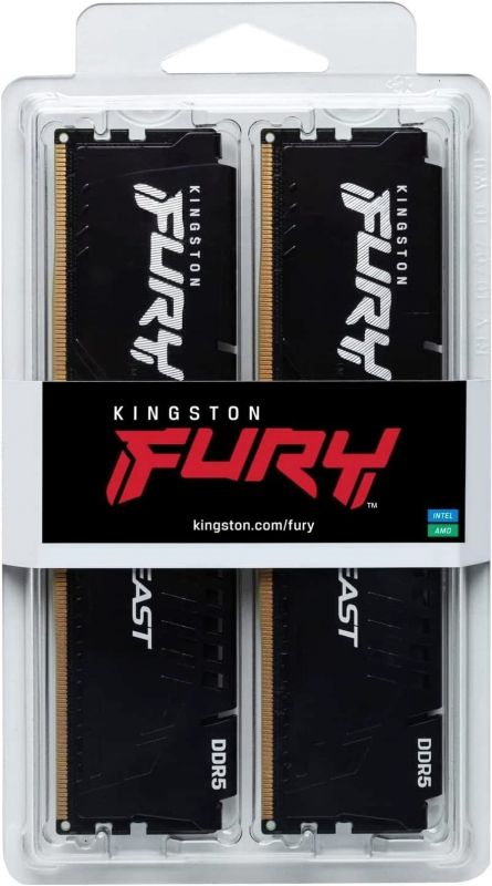 Пам'ять ПК Kingston DDR5 64GB KIT (32GBx2) 6000 FURY Beast Black EXPO