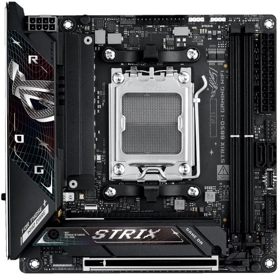 Материнcька плата ASUS ROG STRIX B850-I GAMING WIFI sAM5 B850 2xDDR5 M.2 HDMI USB Type-C WiFi BT mITX