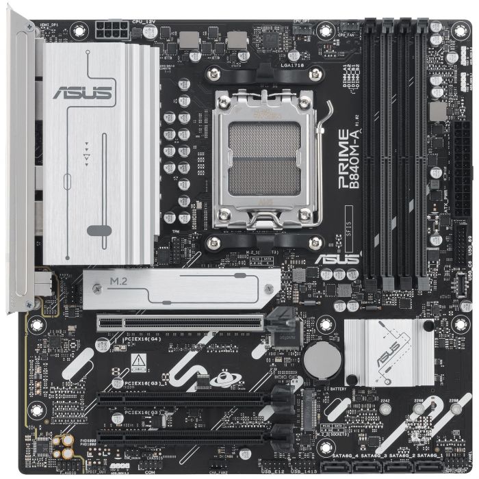 Материнcька плата ASUS PRIME B840M-A-CSM sAM5 B840 4xDDR5 M.2 HDMI DP mATX CSM