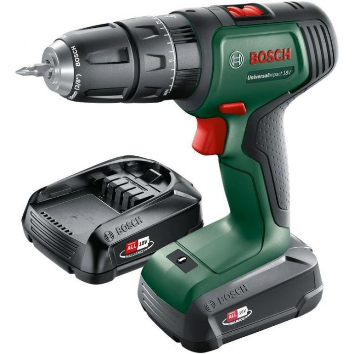 Шурупокрут-дриль акумуляторний Bosch UniversalImpact 18В 2х1.5А·год 20Нм 0-440·0-1450об·хв кейс ЗП 1.3кг