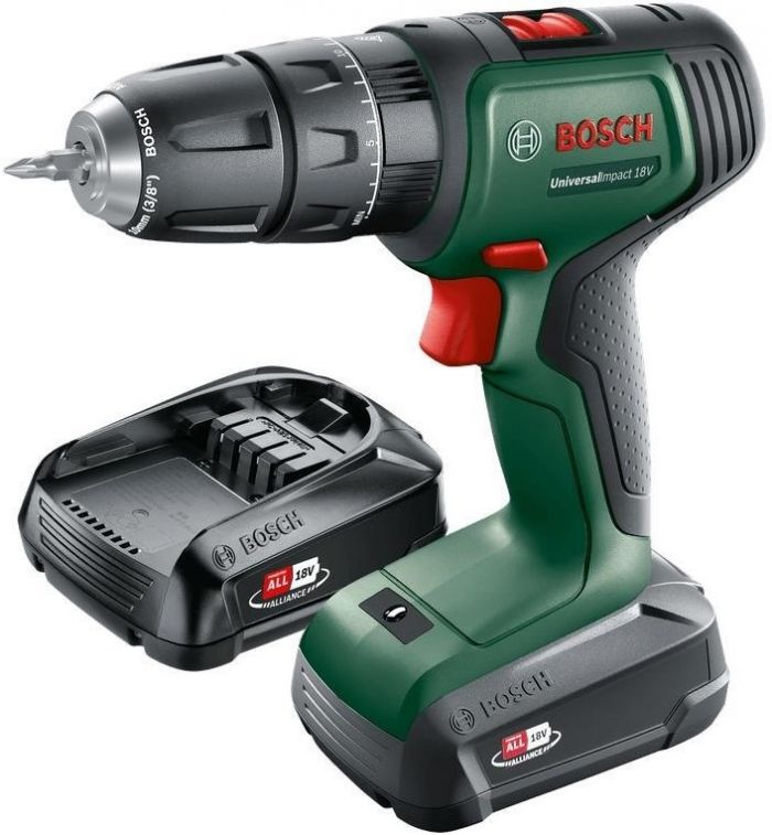 Шурупокрут-дриль акумуляторний Bosch UniversalImpact 18В 2х1.5А·год 20Нм 0-440·0-1450об·хв кейс ЗП 1.3кг