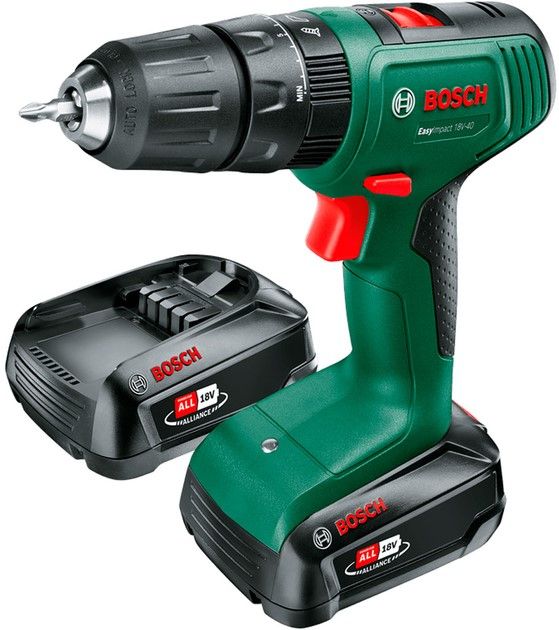 Шурупокрут-дриль акумуляторний Bosch EasyImpact 18V-40 18В 2х2А·год 20·38Нм 0-430·0-1630об·хв кейс ЗП 1.4кг