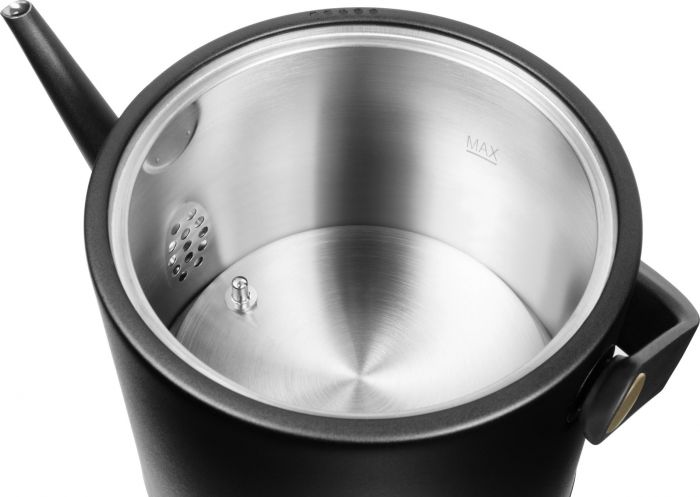 Електрочайник Catler 0.6л, Strix, заварник, нерж. сталь, підтримка температури, сенс. керув., чорний