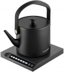 Електрочайник Catler 0.6л, Strix, заварник, нерж. сталь, підтримка температури, сенс. керув., чорний