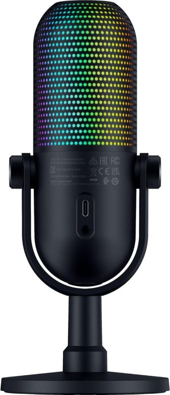 Мікрофон геймінговий Razer Seiren V3 Chroma, Uni, RGB, USB-A, 2м, чорний