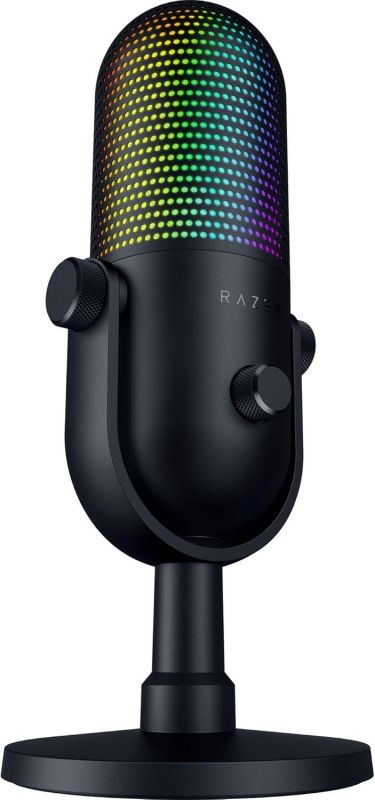 Мікрофон геймінговий Razer Seiren V3 Chroma, Uni, RGB, USB-A, 2м, чорний