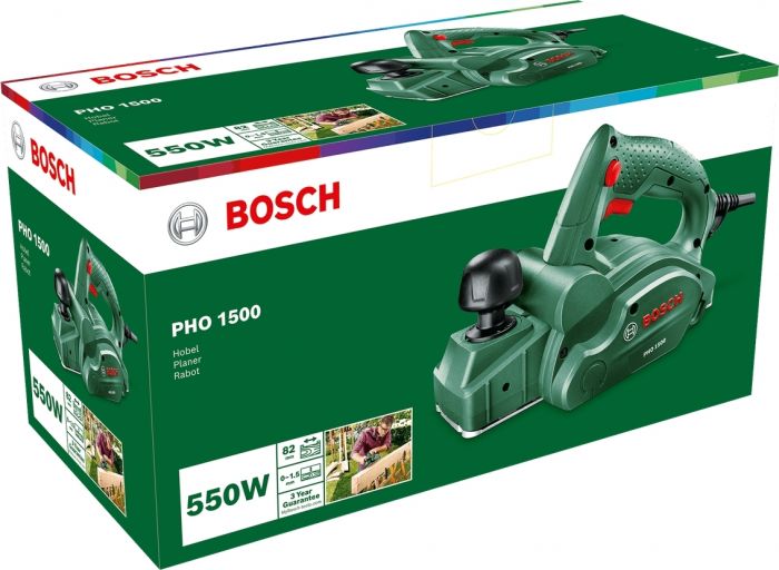 Рубанок Bosch PHO 1500 280Вт 82мм стругання до 1.5мм 2.55кг