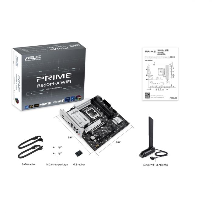 Материнcька плата ASUS PRIME B860M-A WIFI s1851 B860 4xDDR5 M.2 DP HDMI Wi-Fi BT mATX