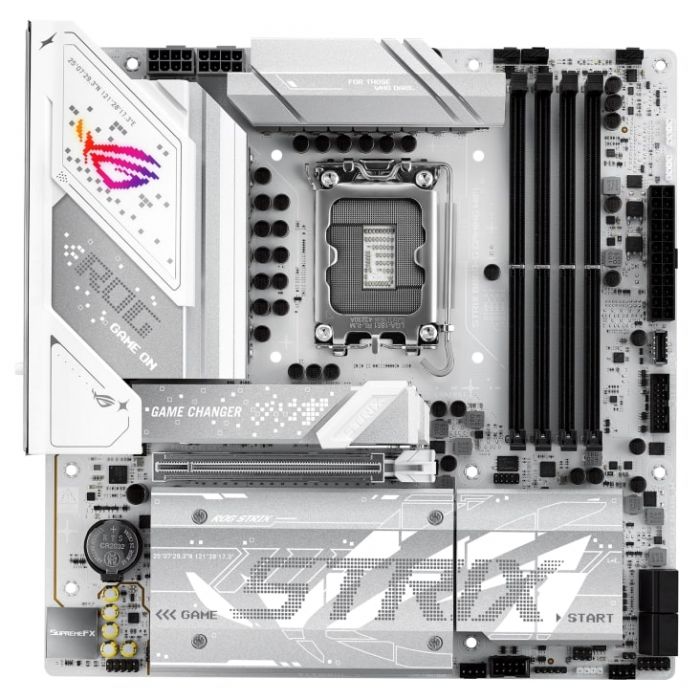 Материнcька плата ASUS ROG STRIX B860-G GAMING WIFI s1851 B860 4xDDR5 M.2 DP HDMI USB Type-C Wi-Fi BT mATX білий