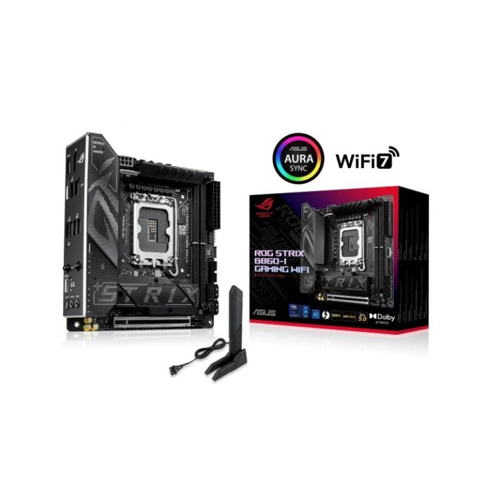 Материнcька плата ASUS ROG STRIX B860-I GAMING WIFI s1851 B860 2xDDR5 M.2 DP HDMI USB Type-C Wi-Fi BT mITX