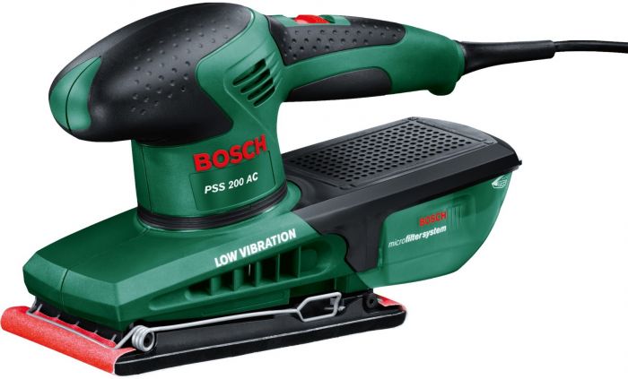 Шліфмашина вібраційна Bosch PSS 200 AC 200Вт платформа 93x230 24000кол·хв 1.6кг