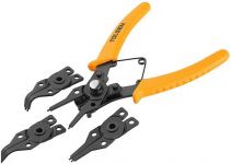 Щипці для стопорних кілець Tolsen, 4 насадки, 10-25мм, 160мм