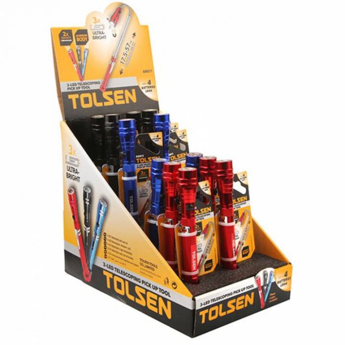 Збирач магнітний Tolsen телескопічнийз підсвіткою, 17-57см, 15лм