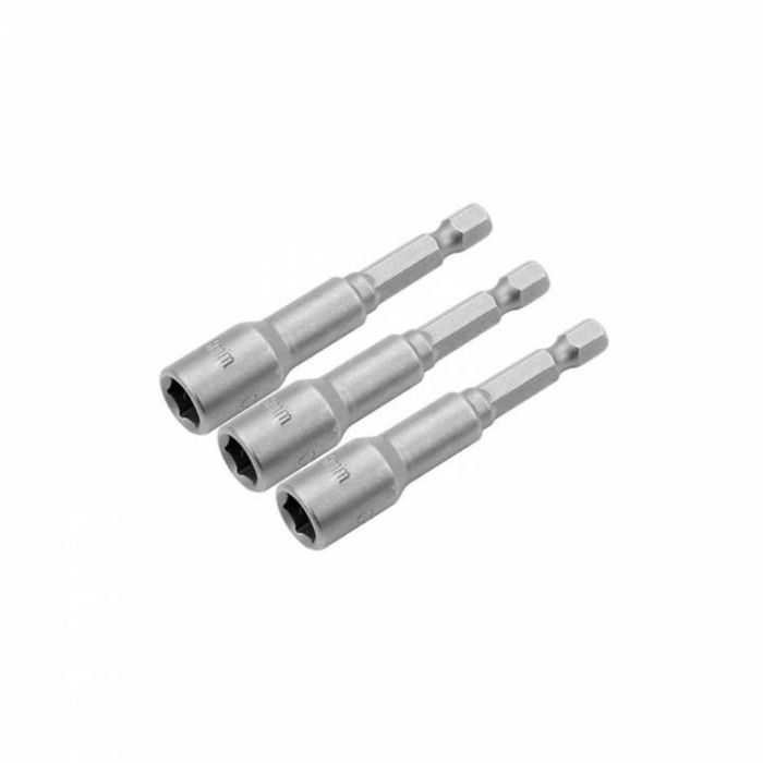 Головки торцеві Tolsen магнітні, набір 3шт, 1/4"х65мм, 8мм, сталі 40Cr