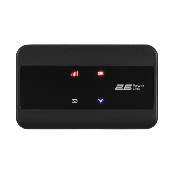 Мобільний маршрутизатор 2E PowerLink (MiFi-2) LTE, Wi-Fi4, 1xType-C, 1xCRC9, 2100мА•год чорний