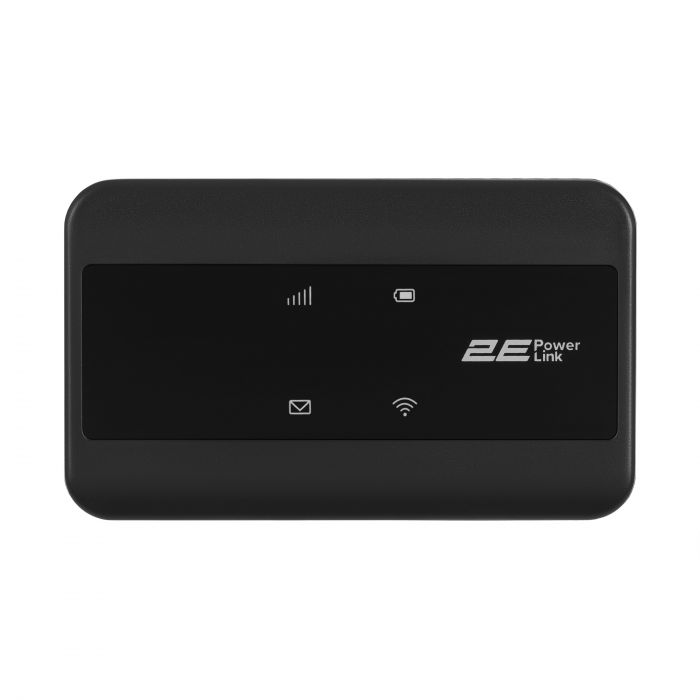 Мобільний маршрутизатор 2E PowerLink (MiFi-2) LTE, Wi-Fi4, 1xType-C, 1xCRC9, 2100мА•год чорний