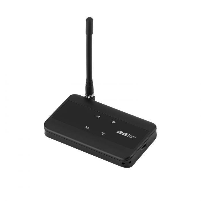 Мобільний маршрутизатор 2E PowerLink (MiFi-2) LTE, Wi-Fi4, 1xType-C, 1xCRC9, 2100мА•год чорний