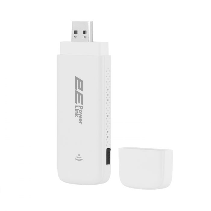 Мобільний маршрутизатор 2E PowerLink (MiFi-1 2024) LTE, Wi-Fi4, 1xUSB, 1xCRC9 білий