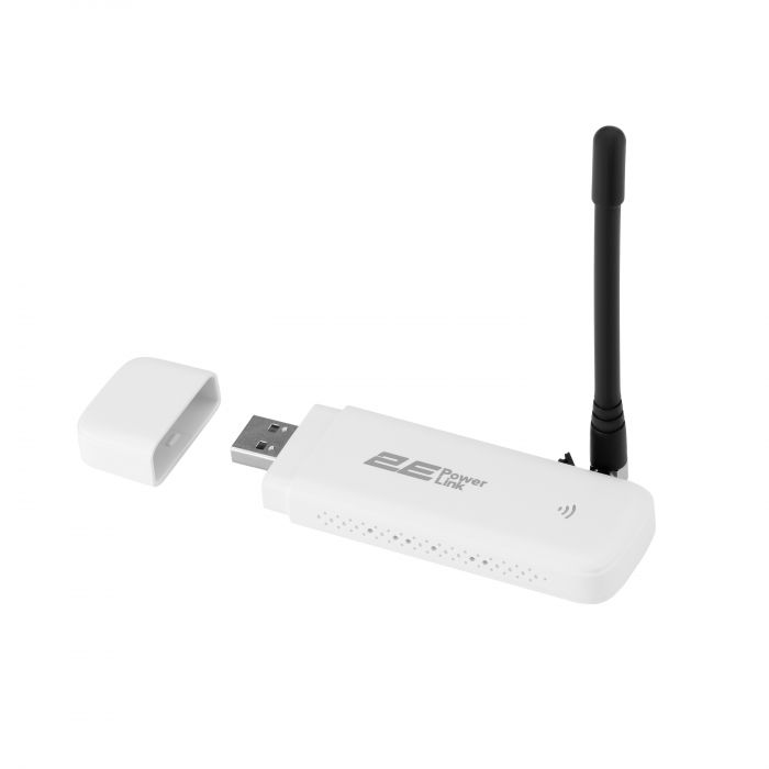 Мобільний маршрутизатор 2E PowerLink (MiFi-1 2024) LTE, Wi-Fi4, 1xUSB, 1xCRC9 білий