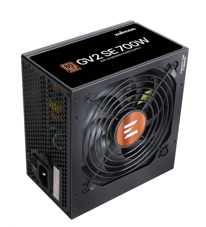 Блок живлення Zalman GV2SE  (700W) 88%, 80+ Bronze, 120мм, 1xMB 24pin(20+4), 1xCPU(4+4 pin + 8pin), 4xMolex, 6xSATA, 4xPCIe 8pin(6+2)