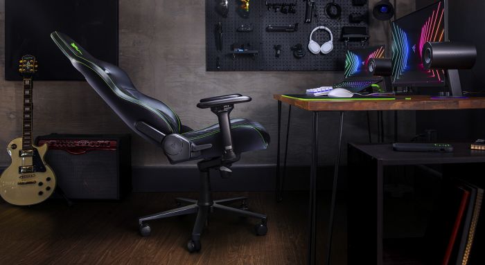 Крісло Razer Enki X  ПУ шкіра, 2D-Armrests, чорно-зелений