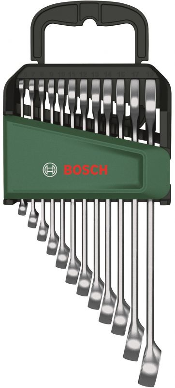 Ключі гайкові Bosch, набір 12шт, комбіновані, 6-19мм, CrV