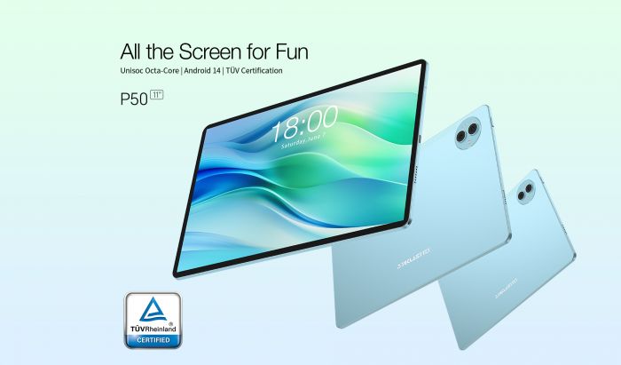 Планшет Teclast P50 11" 6ГБ, 128ГБ, LTE, 8000мА•год, Android, блакитний