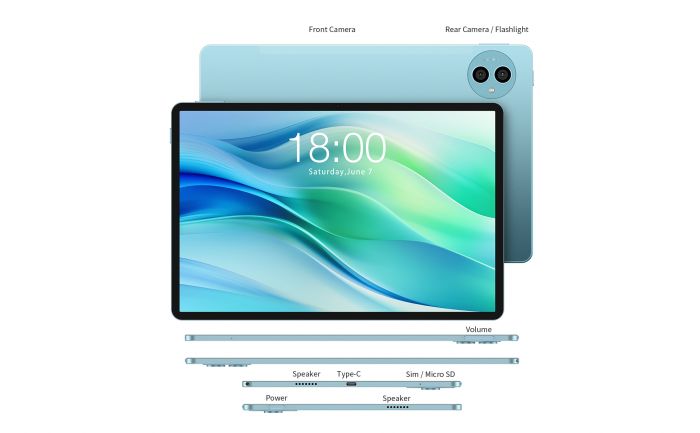 Планшет Teclast P50 11" 6ГБ, 128ГБ, LTE, 8000мА•год, Android, блакитний