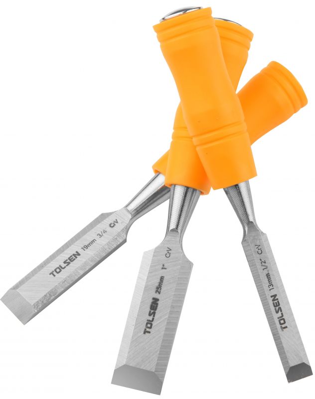 Стамеска Tolsen, набір 3шт, 13-19-25мм, 190мм, CrV