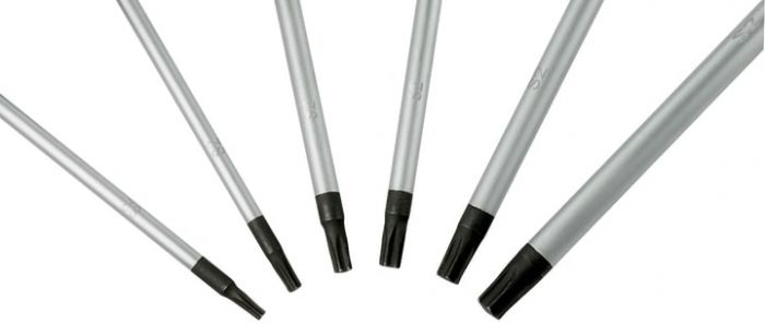 Викрутка Torx Bosch набір 6шт, T10х75, T15х75, T20x100, T25x100, T30x125, T40x125 мм