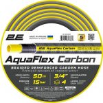 Шланг садовий 2Е AquaFlex Carbon 3/4" 50м 4 шари 20бар -10…+60°C Шланг садовий 2Е AquaFlex Carbon 3/4" 50м 4 шари 20бар -10…+60°C