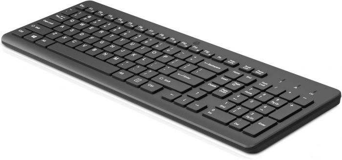 Клавіатура мембранна HP 220, 104key, WL, EN/UK, чорний