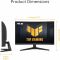 Монітор Asus 27" TUF Gaming VG27VQM1B DVI, 2xHDMI, DP, MM, VA, 280Hz, 1ms, DCI-P3 90%, CURVED, AdaptiveSync