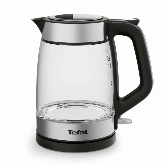 Електрочайник Tefal Glass Kettle 1.7л, скло, з підсвіткою, чорно-срібний