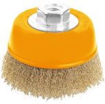 Щітка чашкова Tolsen Профі, торцева, рифлений дріт 0.3мм, 125мм, різьблення M14