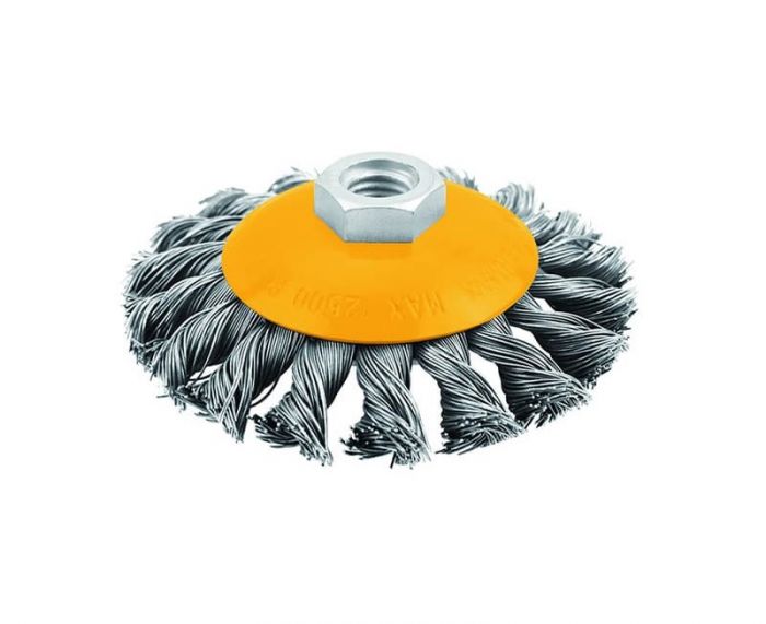 Щітка дискова Tolsen, рифлений дріт 0.5мм, 100мм, різьблення M14