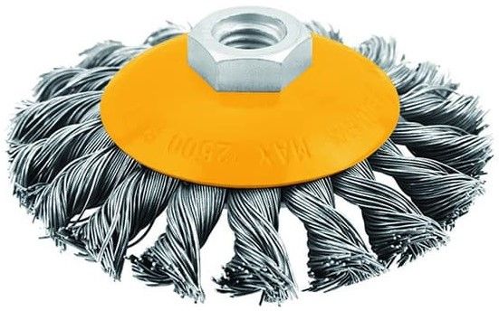 Щітка дискова Tolsen, рифлений дріт 0.5мм, 100мм, різьблення M14