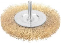 Щітка дискова Tolsen Профі, рифлений дріт 0.3мм, 75мм, хвостовиком 6.35мм(1/4")