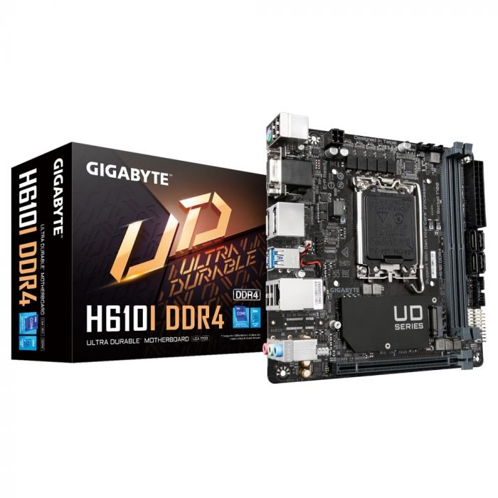 Материнська плата GIGABYTE H610I DDR4 s1700 H610 2xDDR4 M.2 HDMI D-Sub mITX