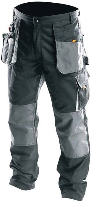 Штани робочі Tolsen, посилена тканина, щільність 260 г/м2, посилений шов, L(52), чорно-сірий