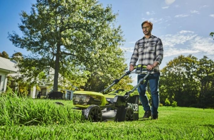 Газонокосарка акумуляторна Ryobi Max Power RY36LMX46A-150 36В акб 1х5А·год 46см 55л 25-75мм 22.5кг