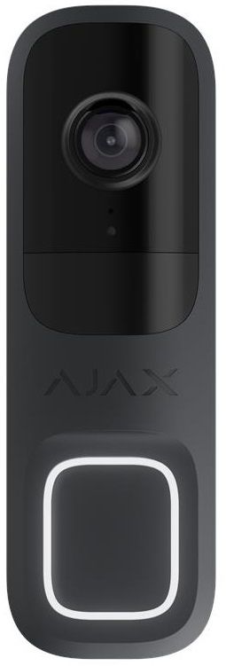 Відеодзвінок Ajax Doorbell, універсальне встановлення, 4 мп, 155° вертикальний 90° горизонтальний, іч 6м, дальнісь виявлення руху 4м, штучний інтелект, wi-fi, graphite